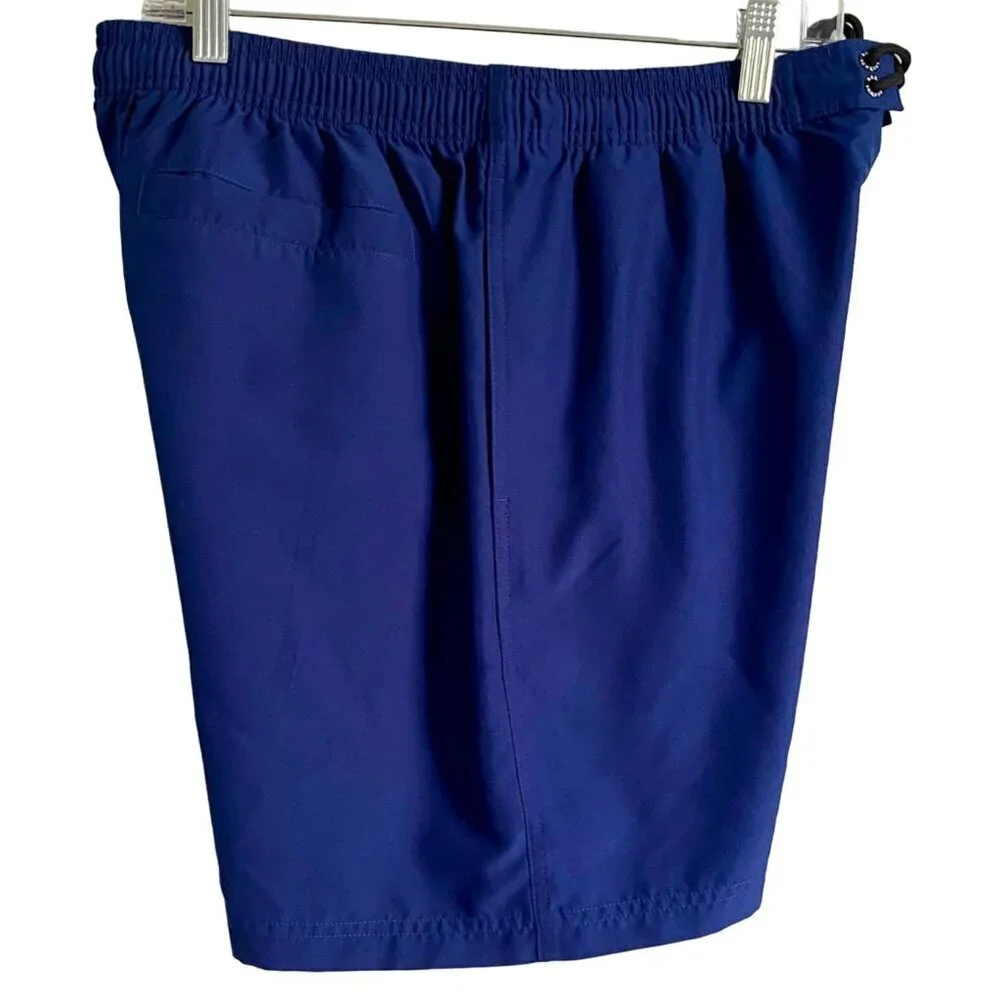 Reel Legends Performance Outfitters Solid Blue Swim Trunks Men's Medium NEW
